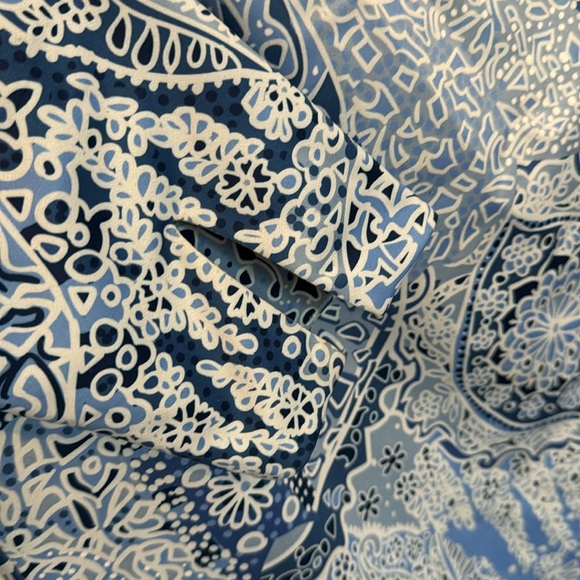 Gretchen Scott Paisley Collared 3/4 Sleeves Dress - Picture 5 of 8